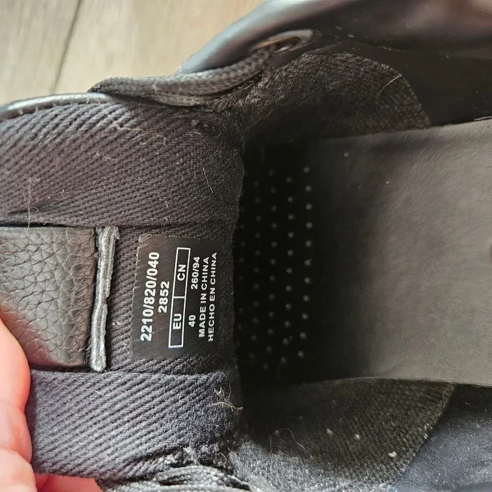 Zara Black Leather Euro Sneakers